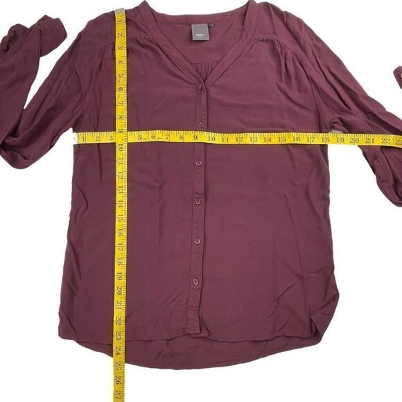 Ichi Marlene Maroon Button Up Blouse - Picture 5 of 5